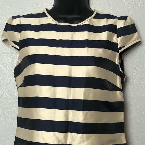 DOLCE VITA navy & gold striped nautical dress Sz XS - Picture 6 of 10